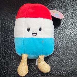 Giggle Scape Ice Pop Popticle Blue and Red Plush Stuffed Toy